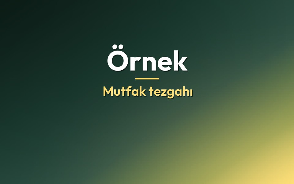 Örnek Mutfak tezgahı